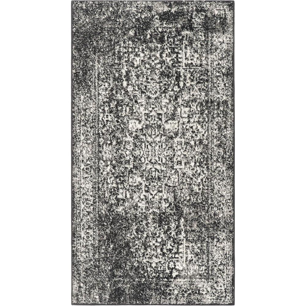 image:imageSAFAVIEH Evoke Collection Area Rug 51 x 76 Blue amp Ivory Distressed Design NonShedding amp Easy to Clean Ideal for Living Room Bedroom Dining Space EVK256CBlackGrey