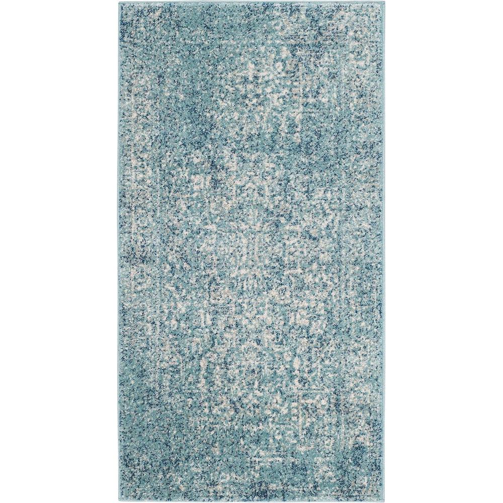image:imageSAFAVIEH Evoke Collection Area Rug 51 x 76 Blue amp Ivory Distressed Design NonShedding amp Easy to Clean Ideal for Living Room Bedroom Dining Space EVK256CBlueIvory