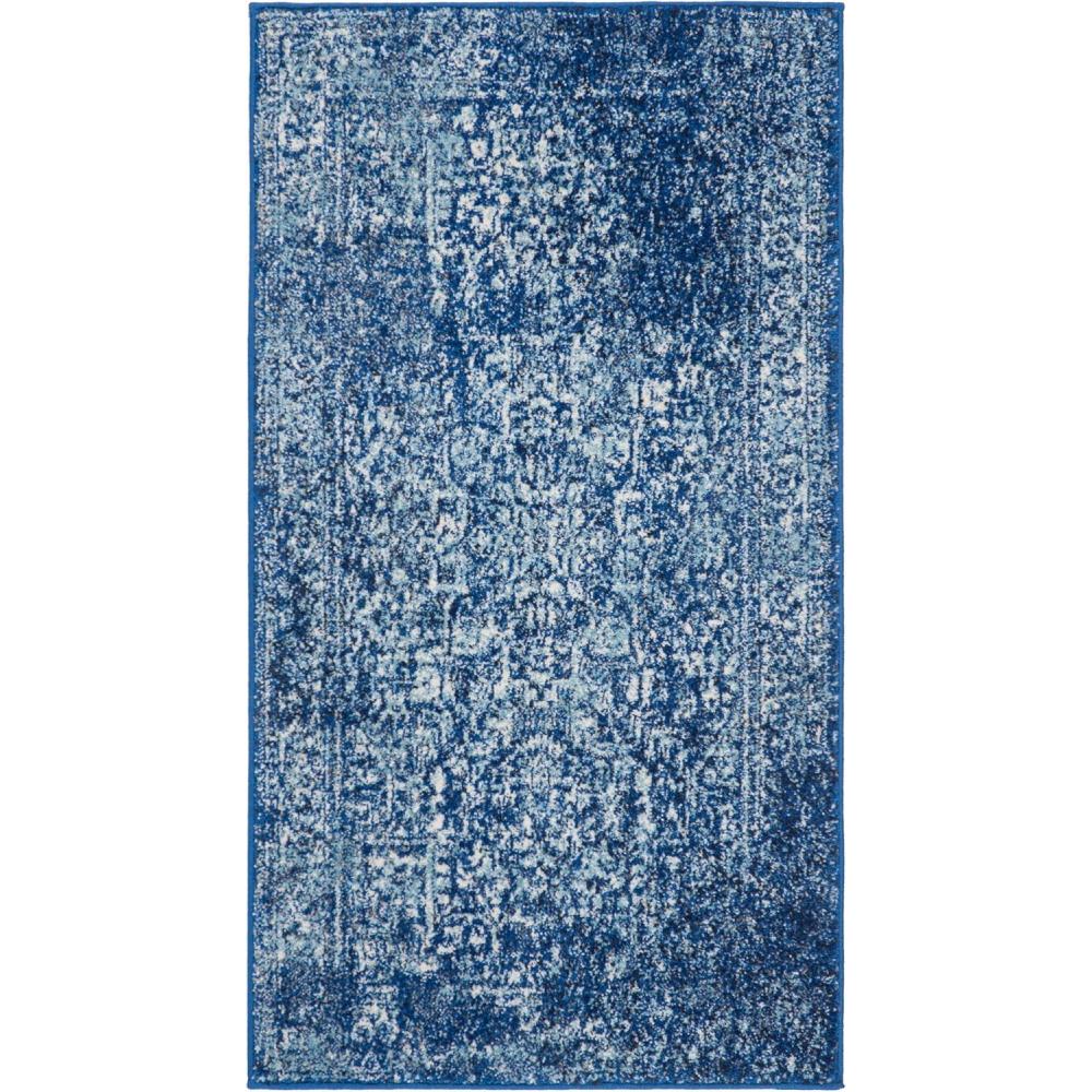 image:imageSAFAVIEH Evoke Collection Area Rug 51 x 76 Blue amp Ivory Distressed Design NonShedding amp Easy to Clean Ideal for Living Room Bedroom Dining Space EVK256CNavyIvory
