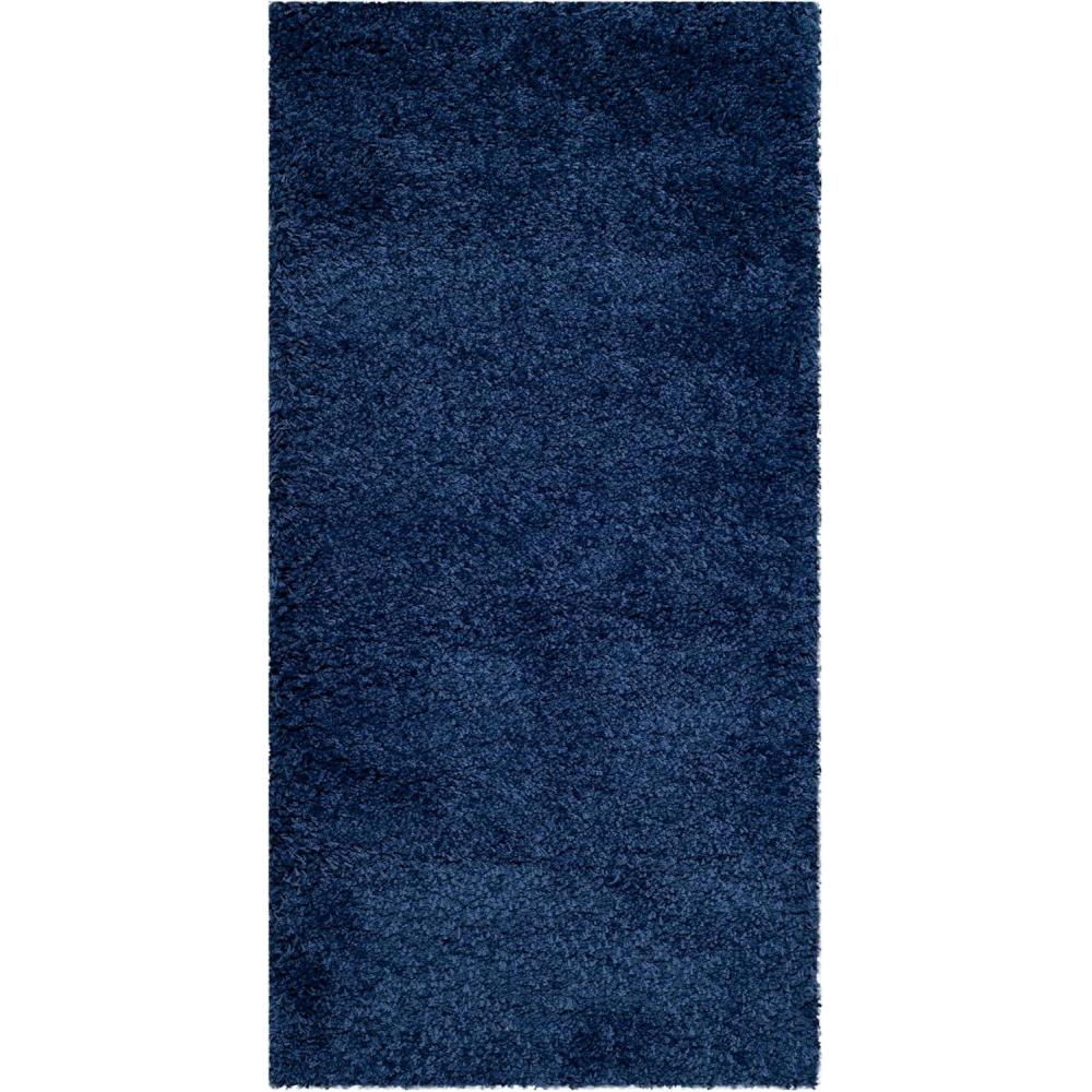 image:imageSAFAVIEH Milan Shag Collection Area Rug 51 x 8 Aqua Blue Solid Design NonShedding amp Easy to Clean Plush Thick Pile Ideal for Living Room Bedroom SG1806060Navy