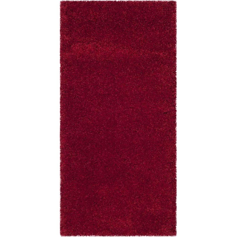 image:imageSAFAVIEH Milan Shag Collection Area Rug 51 x 8 Aqua Blue Solid Design NonShedding amp Easy to Clean Plush Thick Pile Ideal for Living Room Bedroom SG1806060Red
