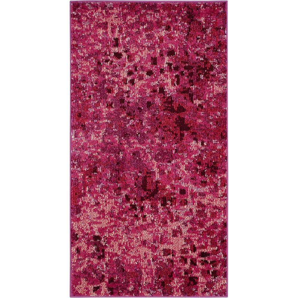 image:imageSAFAVIEH Monaco Collection Area Rug  8 x 10 Pink amp Multi Boho Chic Abstract Watercolor Design NonShedding amp Easy Care Ideal for High Traffic Areas in Living Room Bedroom MNC225DFuchsia
