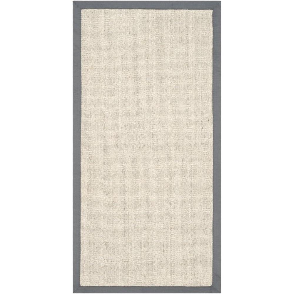 image:imageSAFAVIEH Natural Fiber Collection Area Rug  5 x 8 Marble amp Grey Border Sisal Design Easy Care Ideal for High Traffic Areas in Living Room Bedroom NF441BMarbleGrey