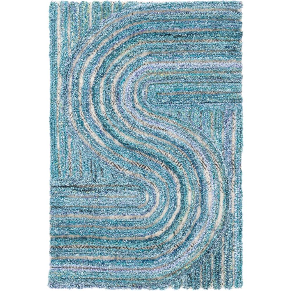 image:imageSAFAVIEH South Hampton Collection 8 x 10 Beige SHA301B Handmade Abstract Wool Area RugBlue