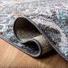 SAFAVIEH Amsterdam Collection Area Rug – 8′ x 10′, Ivory & Multi, Moroccan Boho Design, Non-Shedding & Easy Care, Ideal for High Traffic Areas in Living Room, Bedroom (AMS108K)(Dark Grey/Ivory)