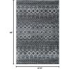 SAFAVIEH Amsterdam Collection Area Rug – 8′ x 10′, Ivory & Multi, Moroccan Boho Design, Non-Shedding & Easy Care, Ideal for High Traffic Areas in Living Room, Bedroom (AMS108K)(Dark Grey/Light Grey)