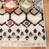 SAFAVIEH Amsterdam Collection Area Rug – 8′ x 10′, Ivory & Multi, Moroccan Boho Design, Non-Shedding & Easy Care, Ideal for High Traffic Areas in Living Room, Bedroom (AMS108K)(Ivory/Multi)
