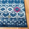SAFAVIEH Amsterdam Collection Area Rug – 8′ x 10′, Ivory & Multi, Moroccan Boho Design, Non-Shedding & Easy Care, Ideal for High Traffic Areas in Living Room, Bedroom (AMS108K)(Navy/Turquoise)