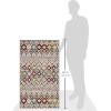 SAFAVIEH Amsterdam Collection Area Rug – 8′ x 10′, Ivory & Multi, Moroccan Boho Design, Non-Shedding & Easy Care, Ideal for High Traffic Areas in Living Room, Bedroom (AMS108K)(Light Grey/Multi)