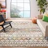 SAFAVIEH Amsterdam Collection Area Rug – 8′ x 10′, Ivory & Multi, Moroccan Boho Design, Non-Shedding & Easy Care, Ideal for High Traffic Areas in Living Room, Bedroom (AMS108K)(Ivory/Grey)