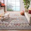 SAFAVIEH Amsterdam Collection Area Rug – 8′ x 10′, Ivory & Multi, Moroccan Boho Design, Non-Shedding & Easy Care, Ideal for High Traffic Areas in Living Room, Bedroom (AMS108K)(Ivory/Grey)