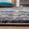 SAFAVIEH Amsterdam Collection Area Rug – 8′ x 10′, Ivory & Multi, Moroccan Boho Design, Non-Shedding & Easy Care, Ideal for High Traffic Areas in Living Room, Bedroom (AMS108K)(Dark Grey/Ivory)