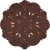 SAFAVIEH Area Rug 4′ Round – Natural Fiber Collection – Navy, Handmade Jute, Decorative Boho Floral Design (NF360N)(Brown)