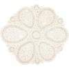 SAFAVIEH Area Rug 4′ Round – Natural Fiber Collection – Navy, Handmade Jute, Decorative Boho Floral Design (NF360N)(Ivory)