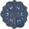 SAFAVIEH Area Rug 4′ Round – Natural Fiber Collection – Navy, Handmade Jute, Decorative Boho Floral Design (NF360N)(Navy)