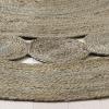 SAFAVIEH Area Rug 5′ Round – Natural Fiber Collection – Ivory, Handmade Jute, Boho Farmhouse Braided Design (NF364B)(Grey)