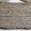 SAFAVIEH Area Rug 5′ Round – Natural Fiber Collection – Ivory, Handmade Jute, Boho Farmhouse Braided Design (NF364B)(Grey)