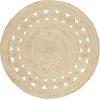 SAFAVIEH Area Rug 5′ Round – Natural Fiber Collection – Ivory, Handmade Jute, Boho Farmhouse Braided Design (NF364B)(Ivory)