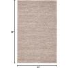 SAFAVIEH Area Rug 5×8 – Natura Collection – Ivory, Handmade Wool Blend, Textured Design, Ideal for Living Room, Bedroom, Dining Space (NAT620A)(Brown)