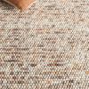 SAFAVIEH Area Rug 5×8 – Natura Collection – Ivory, Handmade Wool Blend, Textured Design, Ideal for Living Room, Bedroom, Dining Space (NAT620A)(Dark Brown/Beige)