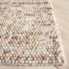SAFAVIEH Area Rug 5×8 – Natura Collection – Ivory, Handmade Wool Blend, Textured Design, Ideal for Living Room, Bedroom, Dining Space (NAT620A)(Dark Brown/Beige)