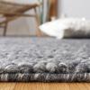 SAFAVIEH Area Rug 5×8 – Natura Collection – Ivory, Handmade Wool Blend, Textured Design, Ideal for Living Room, Bedroom, Dining Space (NAT620A)(Dark Grey)