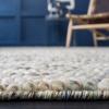 SAFAVIEH Area Rug 5×8 – Natura Collection – Ivory, Handmade Wool Blend, Textured Design, Ideal for Living Room, Bedroom, Dining Space (NAT620A)(Ivory/Multi)