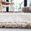 SAFAVIEH Area Rug 5×8 – Natural Fiber Collection – Natural Brown, Handmade Jute & Coir, Farmhouse Style, Chunky Textured Thick Pile (NF747A)(Bleach/Ivory)