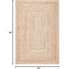 SAFAVIEH Area Rug 7′ Square – Cape Cod Collection- Natural Brown, Handmade Braided Flat Weave Jute (CAP252A)(Natural)