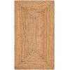 SAFAVIEH Area Rug 7′ Square – Cape Cod Collection- Natural Brown, Handmade Braided Flat Weave Jute (CAP252A)(Natural)