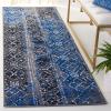 SAFAVIEH Area Rug 8×10 – Adirondack Collection – Large – Black & Silver, Moroccan Boho Design, Non-Shedding & Easy Cleaning, Ideal for Living Room, Bedroom, Office, Dining Space (ADR111C)(Silver/Multi)