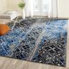 SAFAVIEH Area Rug 8×10 – Adirondack Collection – Large – Black & Silver, Moroccan Boho Design, Non-Shedding & Easy Cleaning, Ideal for Living Room, Bedroom, Office, Dining Space (ADR111C)(Blue/Black)