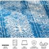 SAFAVIEH Area Rug 8×10 – Adirondack Collection – Large – Black & Silver, Moroccan Boho Design, Non-Shedding & Easy Cleaning, Ideal for Living Room, Bedroom, Office, Dining Space (ADR111C)(Silver/Blue)