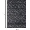 SAFAVIEH Area Rug 8×10 – Adirondack Collection – Large – Ivory & Light Blue, Geometric Trellis Pattern, Non-Shedding & Easy Cleaning, Ideal for Living Room, Bedroom, Office, Dining Space (ADR131T)(Dark Grey/Grey)
