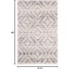 SAFAVIEH Area Rug 8×10 – Adirondack Collection – Large – Ivory & Light Blue, Geometric Trellis Pattern, Non-Shedding & Easy Cleaning, Ideal for Living Room, Bedroom, Office, Dining Space (ADR131T)(Light Grey/Grey)