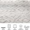 SAFAVIEH Area Rug 8×10 – Adirondack Collection – Large – Ivory & Light Blue, Geometric Trellis Pattern, Non-Shedding & Easy Cleaning, Ideal for Living Room, Bedroom, Office, Dining Space (ADR131T)(Light Grey/Grey)