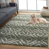 SAFAVIEH Area Rug 8×10 – Adirondack Collection – Large – Ivory & Light Blue, Geometric Trellis Pattern, Non-Shedding & Easy Cleaning, Ideal for Living Room, Bedroom, Office, Dining Space (ADR131T)(Dark Green/Ivory)