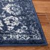 SAFAVIEH Area Rug 8×10 – Adirondack Collection – Large – Ivory & Silver, Distressed Vintage Floral Design, Non-Shedding & Easy to Clean, Ideal for Living Room, Bedroom, Dining Space (ADR109C)(Navy/Ivory)