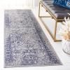 SAFAVIEH Area Rug 8×10 – Adirondack Collection – Large – Ivory & Silver, Distressed Vintage Floral Design, Non-Shedding & Easy to Clean, Ideal for Living Room, Bedroom, Dining Space (ADR109C)(Grey/Navy)