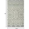 SAFAVIEH Area Rug 8×10 – Adirondack Collection – Large – Ivory & Silver, Rustic Boho Design, Non-Shedding & Easy Cleaning, Ideal for Living Room, Bedroom, Office, Dining Space (ADR107B)(Slate/Ivory)