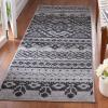 SAFAVIEH Area Rug 8×10 – Adirondack Collection – Large – Ivory & Silver, Rustic Boho Design, Non-Shedding & Easy Cleaning, Ideal for Living Room, Bedroom, Office, Dining Space (ADR107B)(Silver/Black)