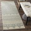 SAFAVIEH Area Rug 8×10 – Adirondack Collection – Large – Ivory & Silver, Rustic Boho Design, Non-Shedding & Easy Cleaning, Ideal for Living Room, Bedroom, Office, Dining Space (ADR107B)(Ivory/Slate)