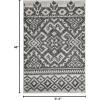 SAFAVIEH Area Rug 8×10 – Adirondack Collection – Large – Ivory & Silver, Rustic Boho Design, Non-Shedding & Easy Cleaning, Ideal for Living Room, Bedroom, Office, Dining Space (ADR107B)(Silver/Black)