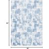 SAFAVIEH Area Rug 8×10 – Amelia Collection – Large – Blue & Grey, Modern Design, Non-Shedding & Easy Cleaning, Ideal for Living Room, Bedroom, Office, Dining Space (ALA786M)(Ivory/Blue)