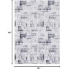 SAFAVIEH Area Rug 8×10 – Amelia Collection – Large – Blue & Grey, Modern Design, Non-Shedding & Easy Cleaning, Ideal for Living Room, Bedroom, Office, Dining Space (ALA786M)(Grey/Charcoal)