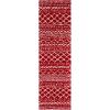 SAFAVIEH Area Rug 8×10 – Arizona Shag Collection – Large – Ivory & Beige, Moroccan Boho Design, Non-Shedding & Easy to Clean, Ideal for Living Room, Bedroom, Dining Space (ASG741A)(Red/Ivory)