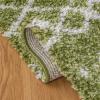 SAFAVIEH Area Rug 8×10 – Arizona Shag Collection – Large – Ivory & Beige, Moroccan Boho Design, Non-Shedding & Easy to Clean, Ideal for Living Room, Bedroom, Dining Space (ASG741A)(Green/Ivory)