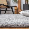 SAFAVIEH Area Rug 8×10 – Arizona Shag Collection – Large – Ivory & Beige, Moroccan Boho Design, Non-Shedding & Easy to Clean, Ideal for Living Room, Bedroom, Dining Space (ASG741A)(Grey/Ivory)