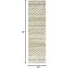 SAFAVIEH Area Rug 8×10 – Arizona Shag Collection – Large – Ivory & Beige, Moroccan Boho Design, Non-Shedding & Easy to Clean, Ideal for Living Room, Bedroom, Dining Space (ASG741A)(Ivory/Green)