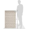 SAFAVIEH Area Rug 8×10 – Arizona Shag Collection – Large – Ivory & Beige, Moroccan Boho Design, Non-Shedding & Easy to Clean, Ideal for Living Room, Bedroom, Dining Space (ASG741A)(Ivory/Beige)